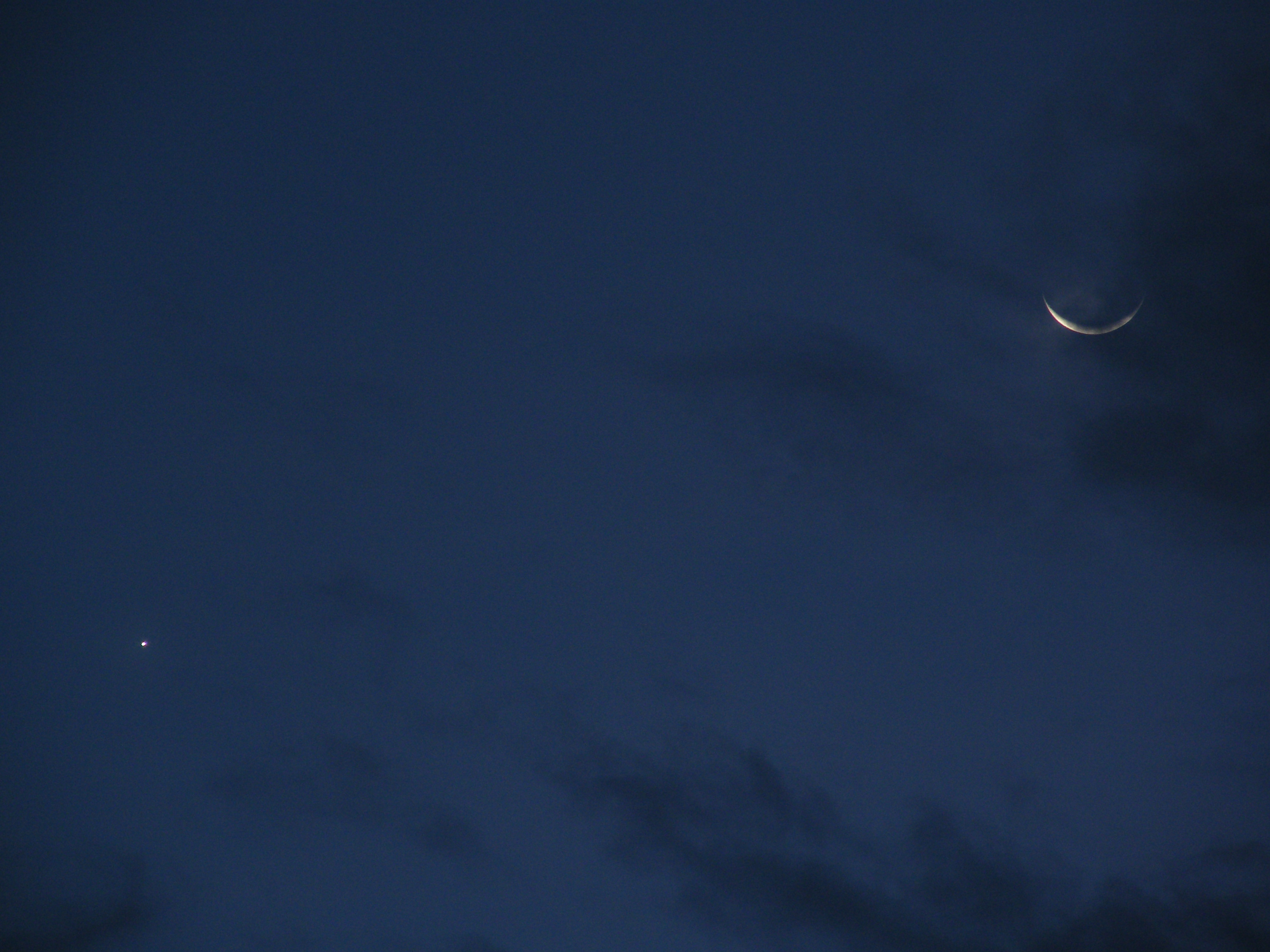 A Wink and a Smile: Venus and Moon Exchange Glances in Night Sky Photo